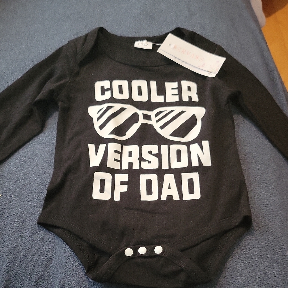 6-12 Months Cooler Version Of Dad Black White Long Sleeve Onesie